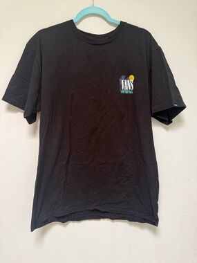 Vans Black Short Sleeve Tee with Small Palm Logo